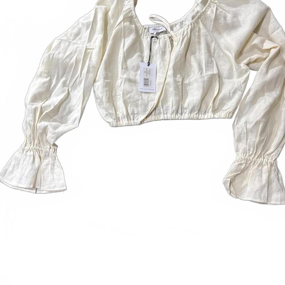 Weworewhat Cropped Puff Sleeve Top